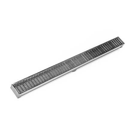 Infinity Drain 36" S-PVC Series Complete Kit with 2 1/2" Wedge Wire Grate in PS S_AG_6536_PS